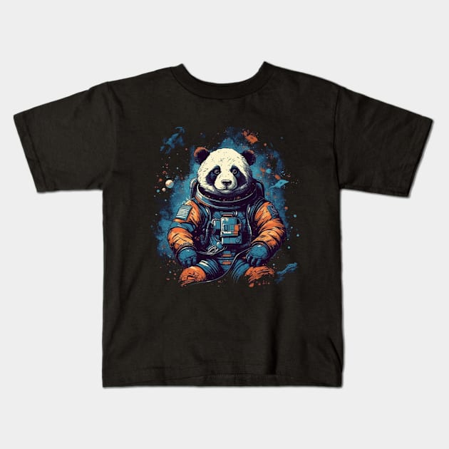 Hero Panda Kids T-Shirt by WahomeV